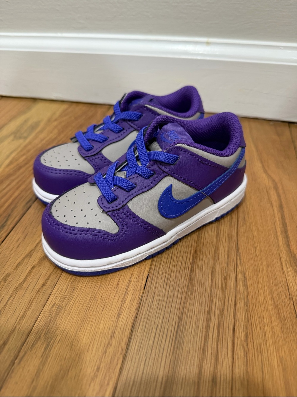 Nike Kids Purple, Gray & Blue Low-Top Sneakers